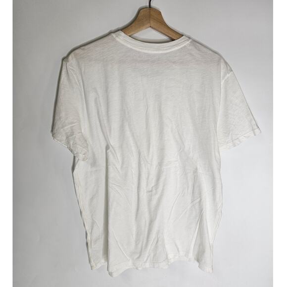 Athleta Women's White Scoop Neck Short Sleeve Breezy Tee Top Size Medium - Picture 2 of 4